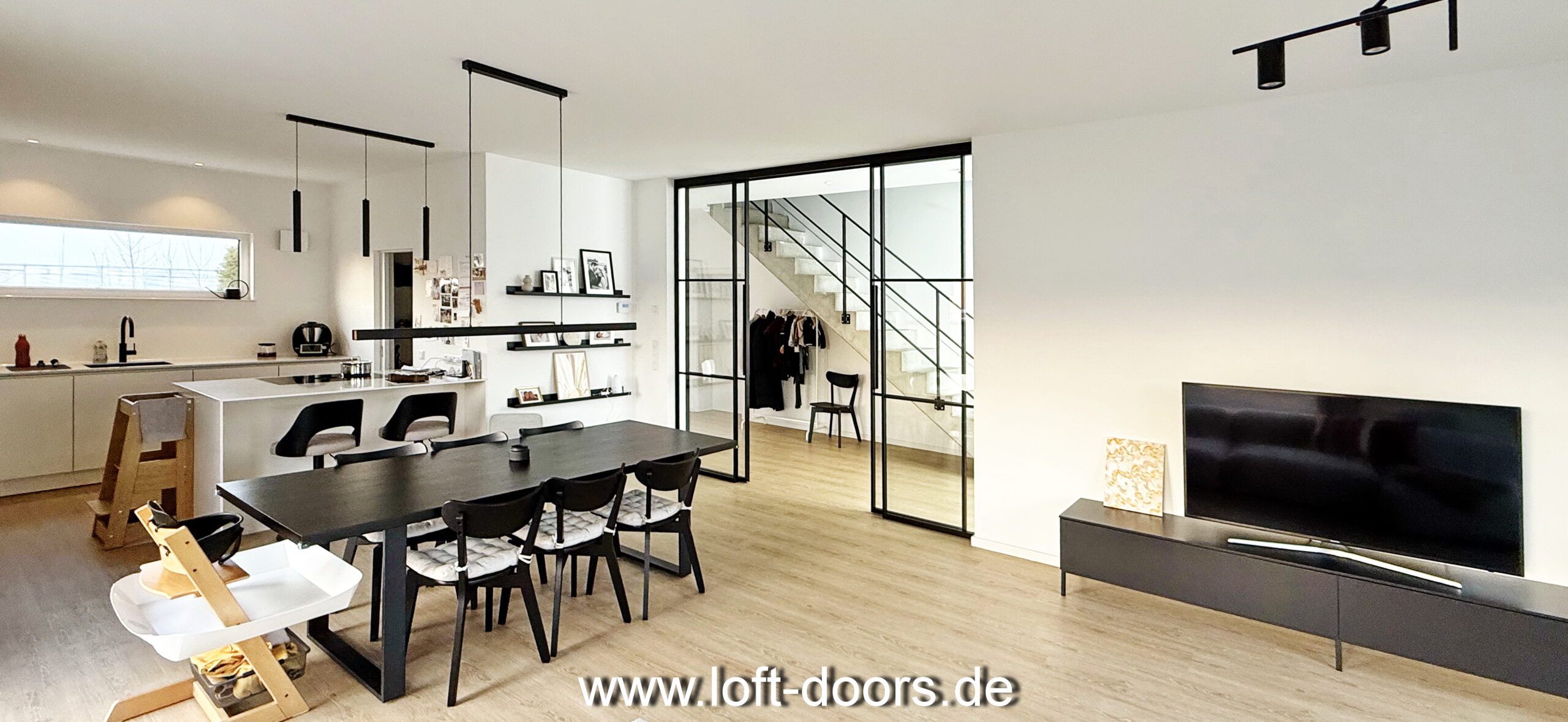 Loft Schiebetür – Anblick aus dem Raum